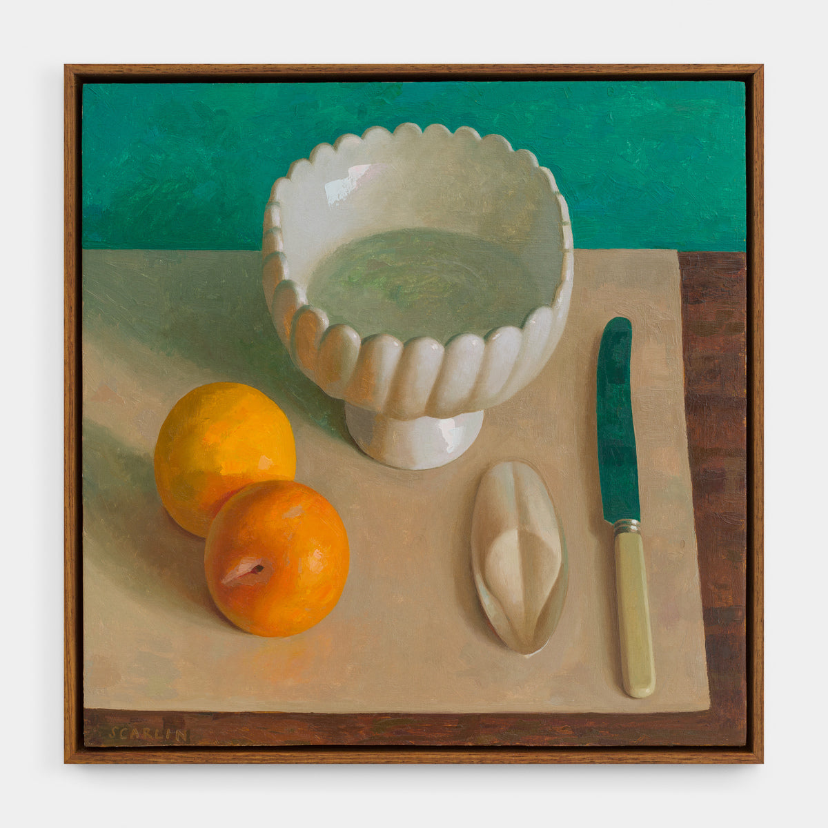 Yellow Plums, Cuttlebone, Bowl and Knife (Green Altar)