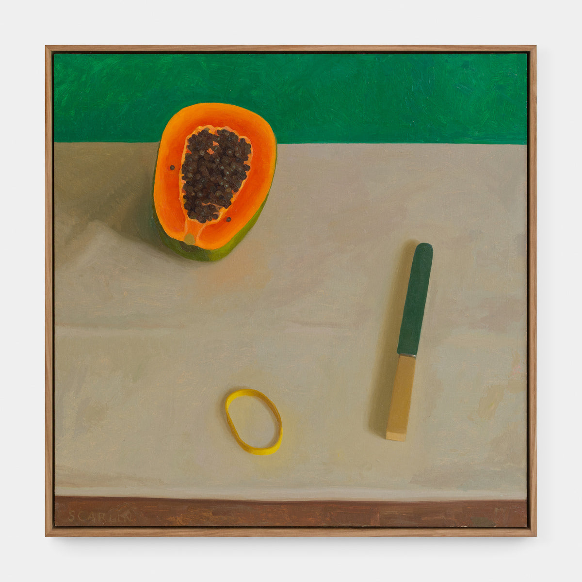 Papaya, Knife and Rubber Band