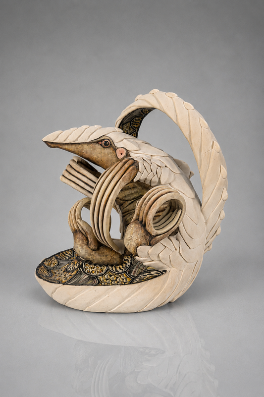 Abstract Pangolin Sculpture