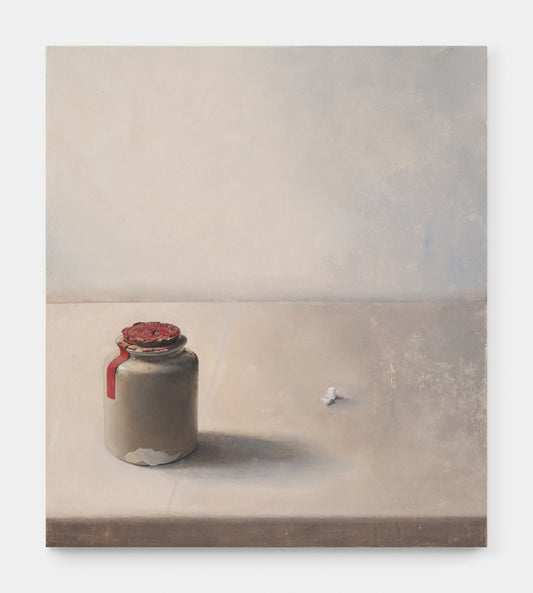Still Life with Mustard Pot and Paper Fragment