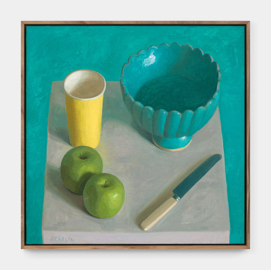Apples, Bowl, Knife and Cups