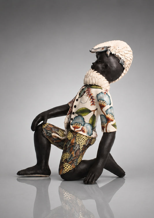 Pangolin Boy Sculpture - TA194SEP24R #872