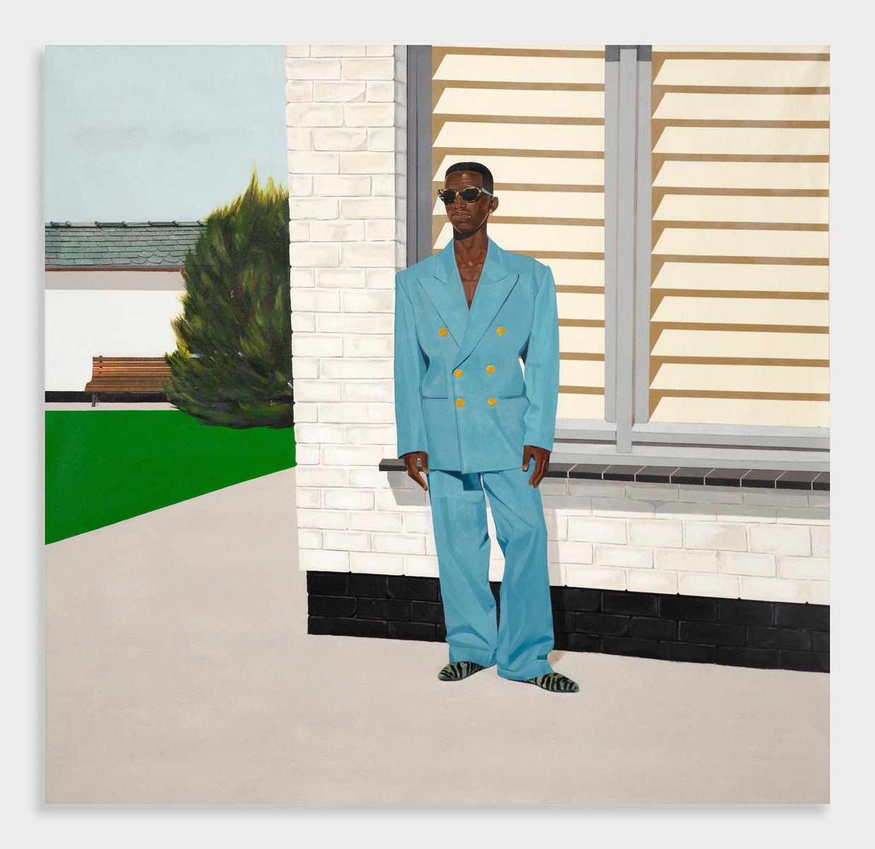 Taylor In Wanda Lephoto Heavy Denim Two Piece Suit