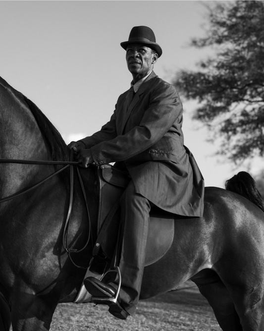Frans Pienaar on Cloverleaf Tommy French, Pienaar Stables. National Saddlebred Championships, Bloemfontein.