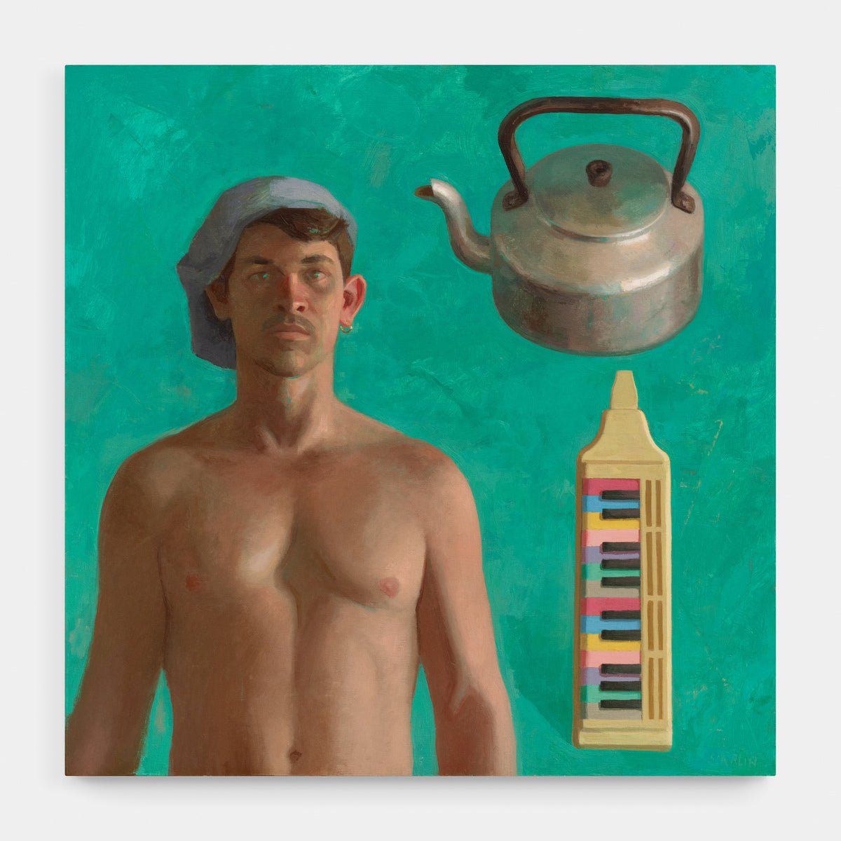 Self Portrait with Kettle and Melodica