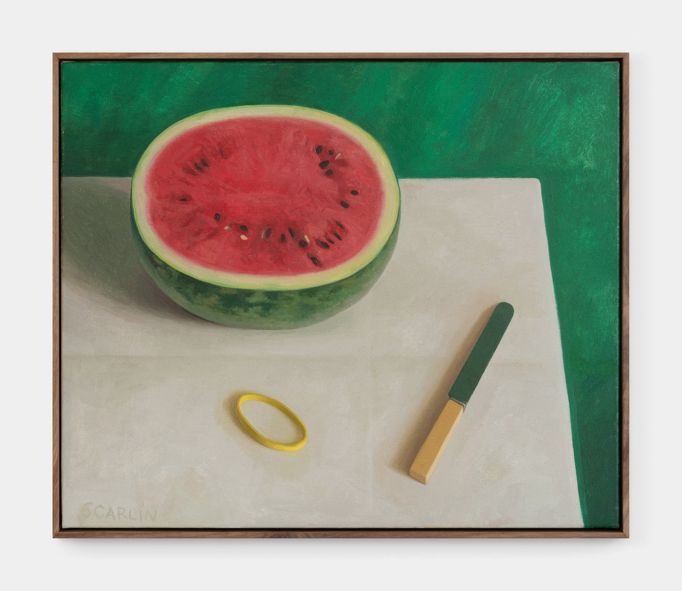 Watermelon, Rubber Band and Knife