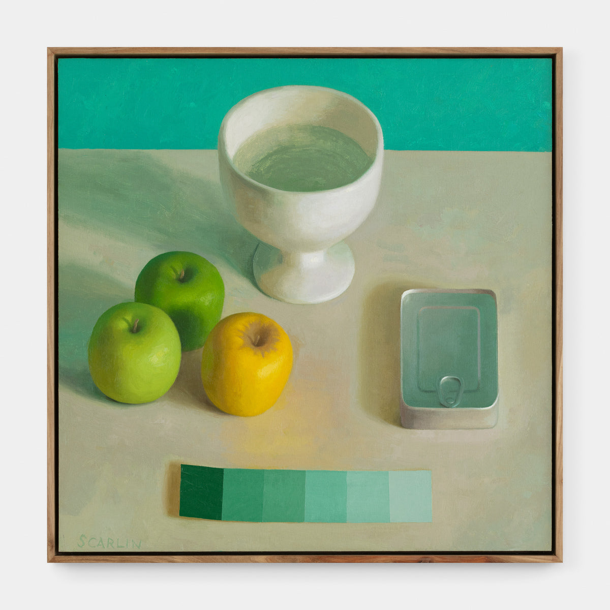 Apples, Goblet, Sardines and Paint Swatch