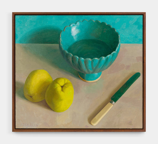 Quinces And Turquoise Bowl