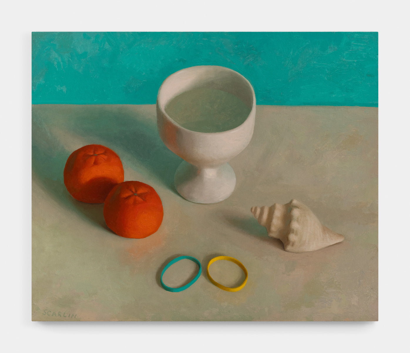 Still Life with Naartjies, Bowl and Two Rubber Bands