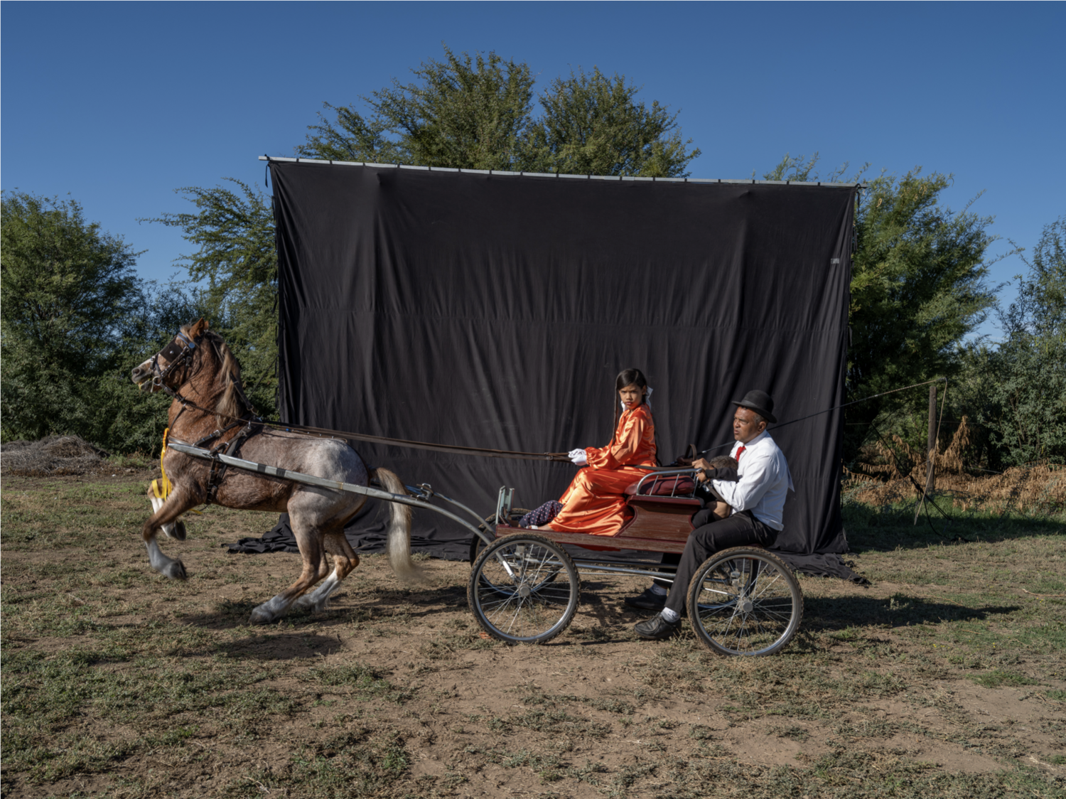 Imaan Brenner and Abdul Aziz Jacobs with Biyoki Bonsi, Jforce Stud. South African Hackney Championships, Beaufort West